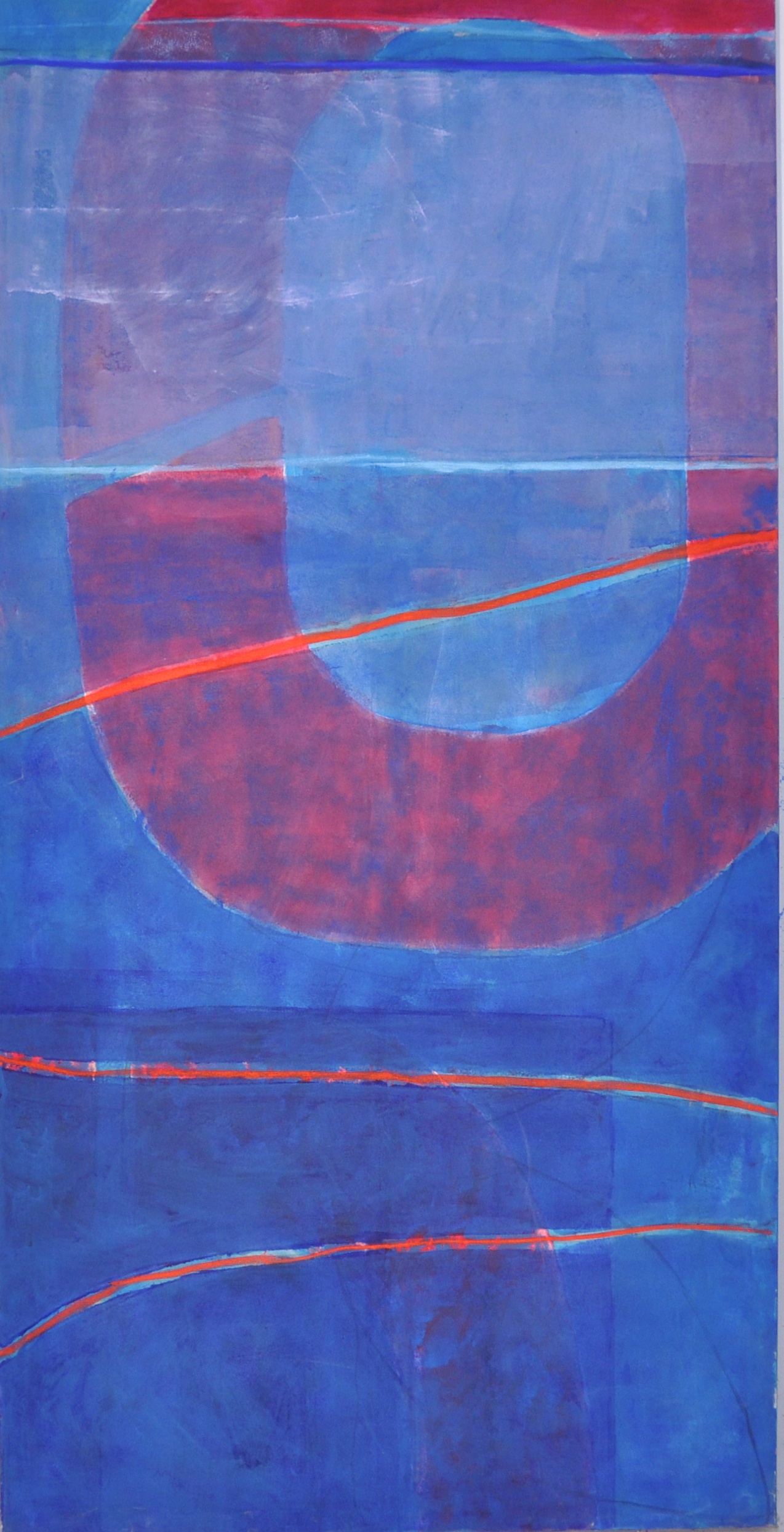Taking a line for a walk 1 
Acrylic on canvas 
197 x 100 cm