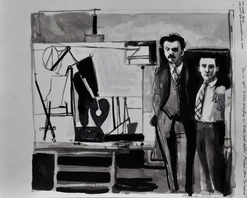 Gorky and de Kooning 
Ink on paper 
32 x 41 cm