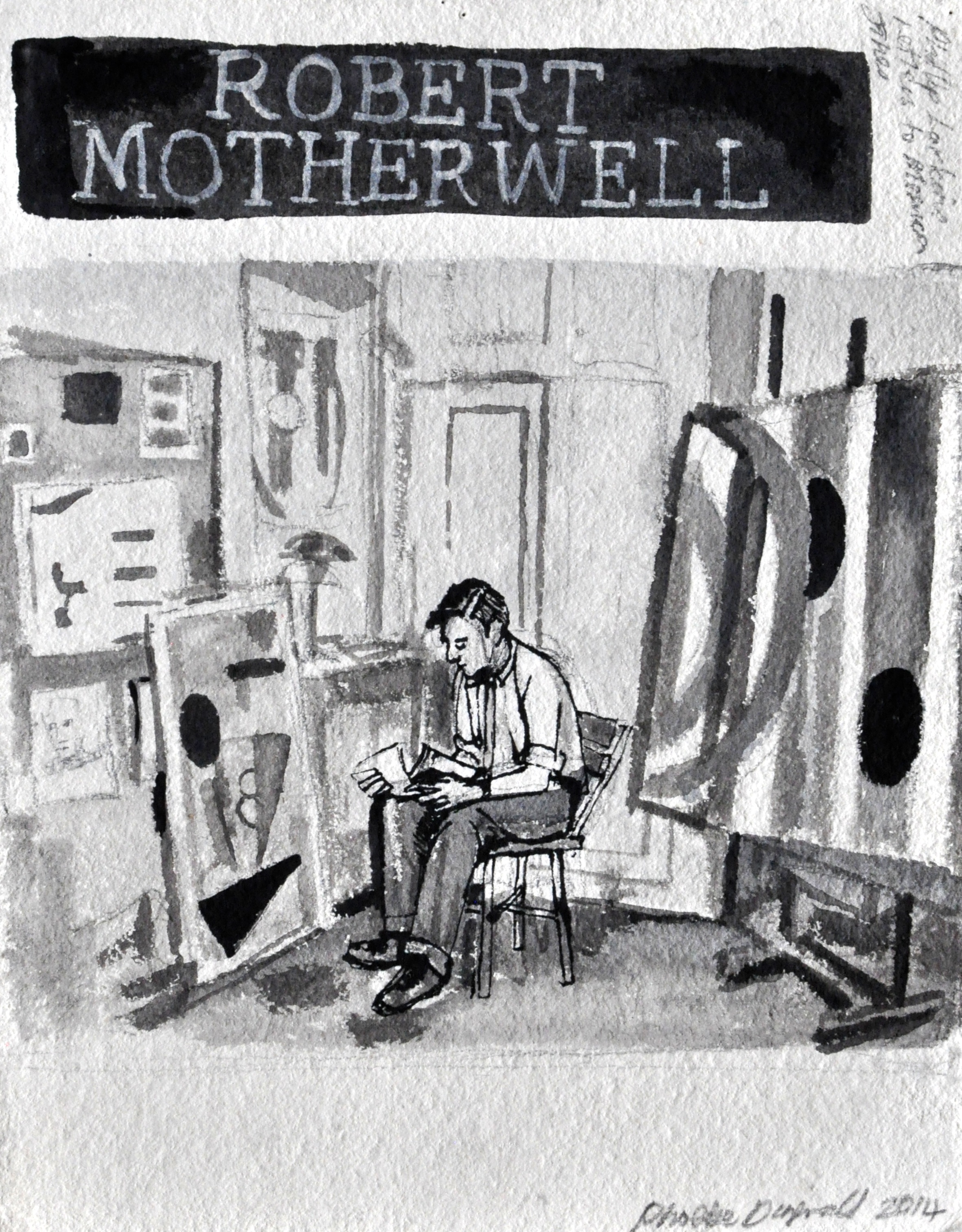Robert Motherwell 
Ink on paper 
32 x 24 cm