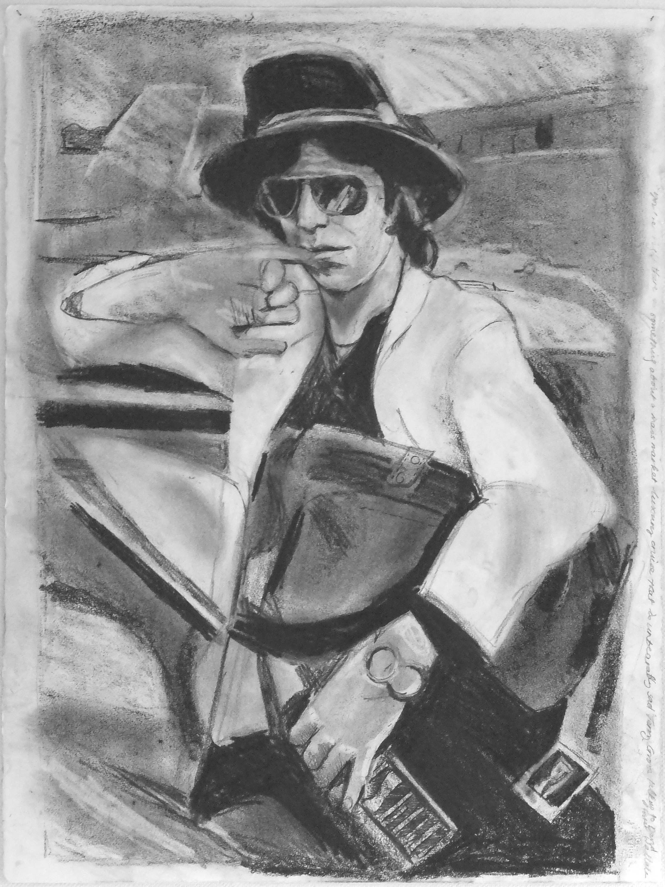Keith at the airport
Pencil on paper 
57 x 76 cm