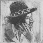 Jimi with hat
Pencil on paper 
20 x 20 cm